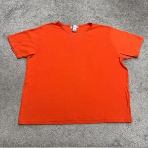 Jennifer Moore Basic T-Shirt Womens Medium Orange Crew Neck Short Sleeve Tee Top